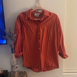 LMND button down shirt front pocket stripe